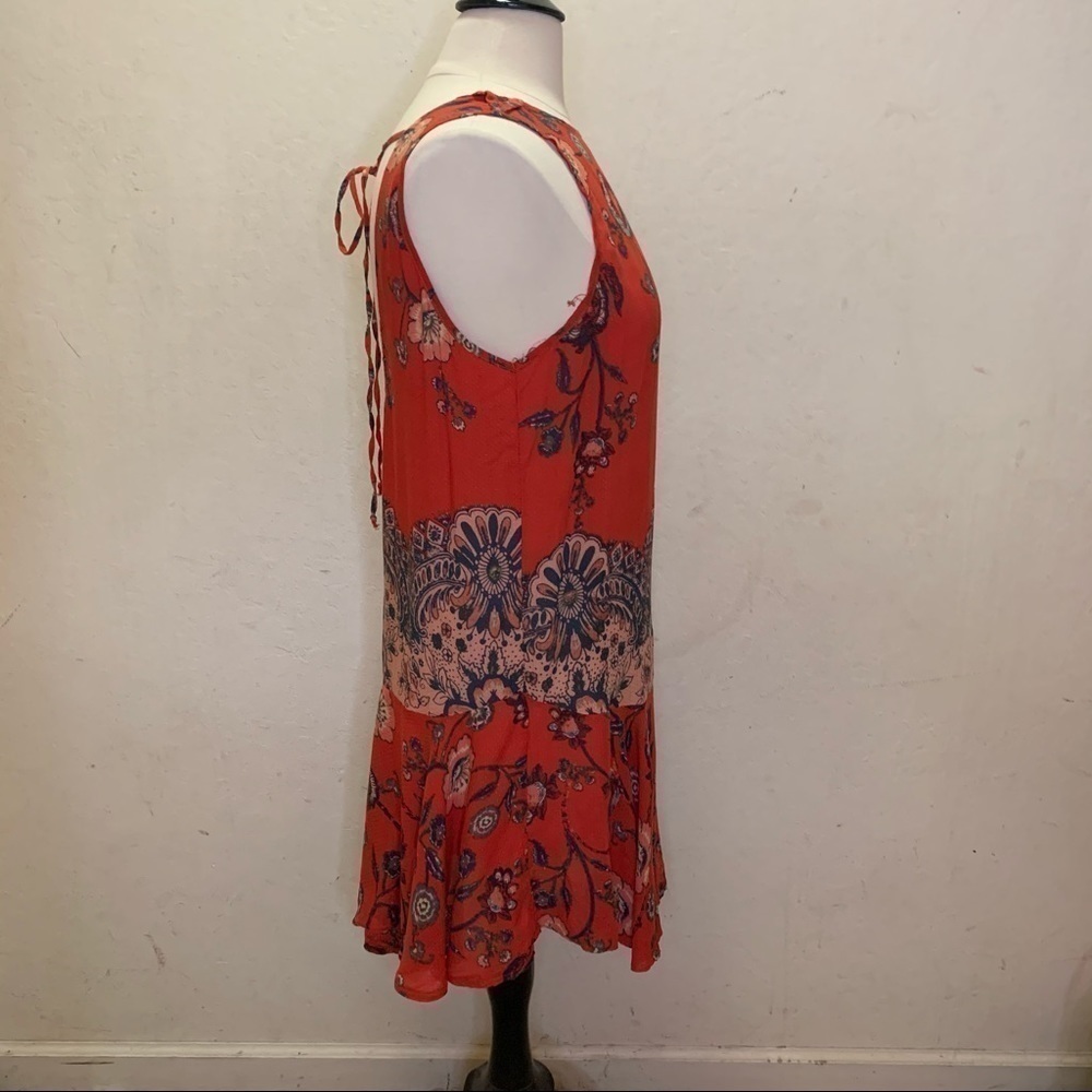 Free People Dobby Dot Voile Dress in Vintage Red in Size XS - Picture 8 of 11